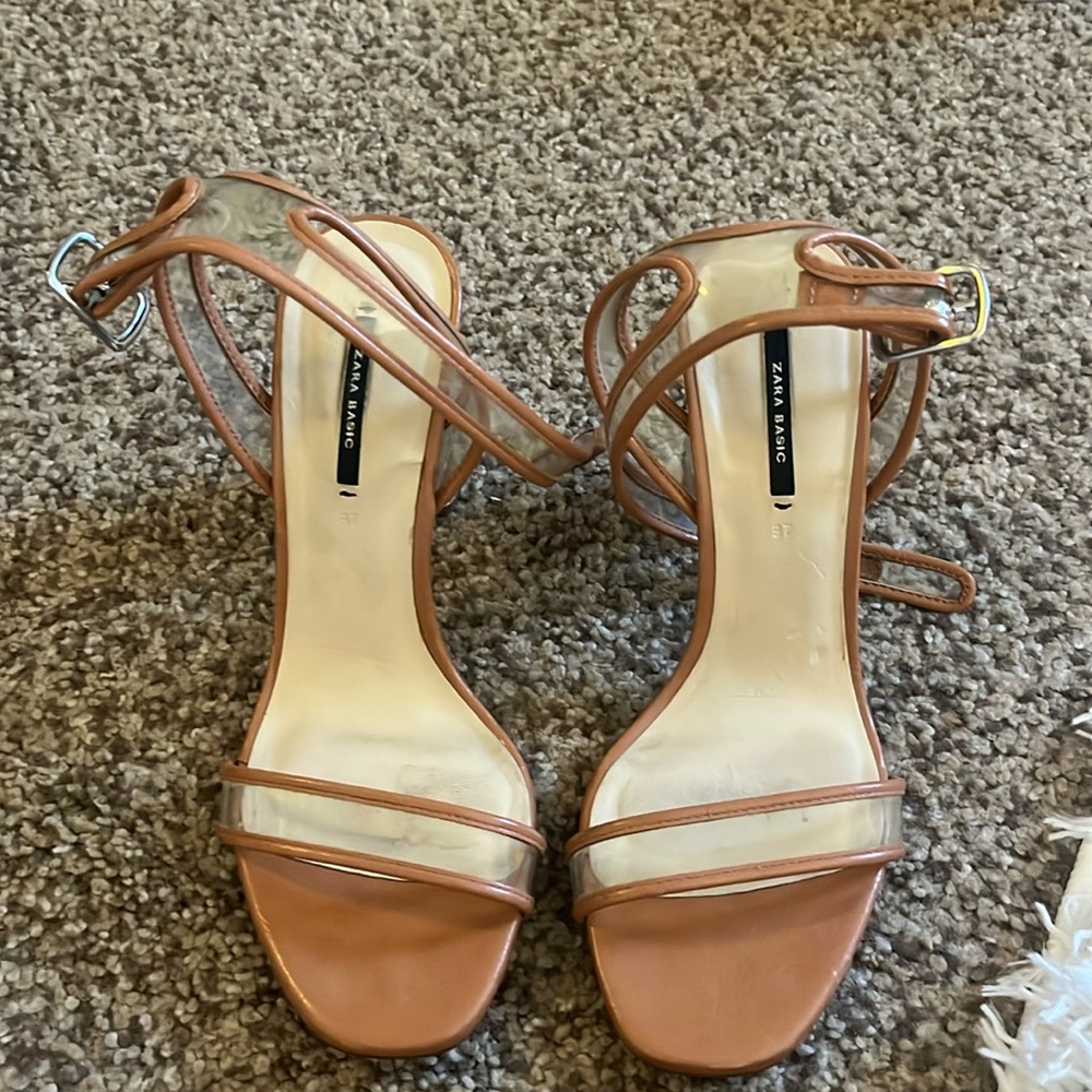 Zara clear heel, size 37 (6.5)